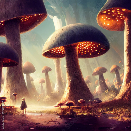 Obraz na plátně magic mushroom forest