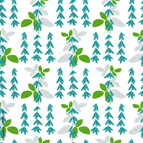 Vector - soya plants seamless pattern. 