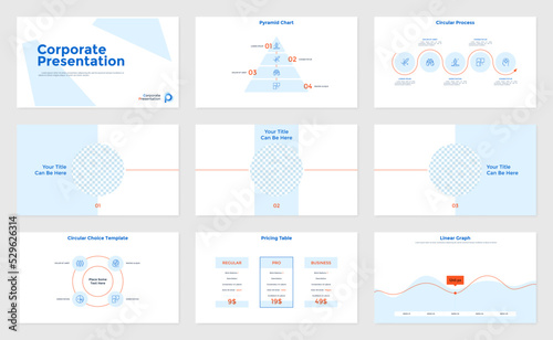 Vector Set of 9 Infographic Templates