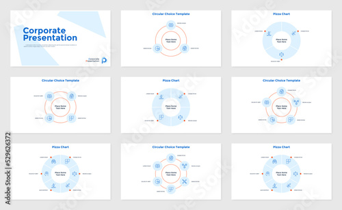 Vector Set of 9 Infographic Templates