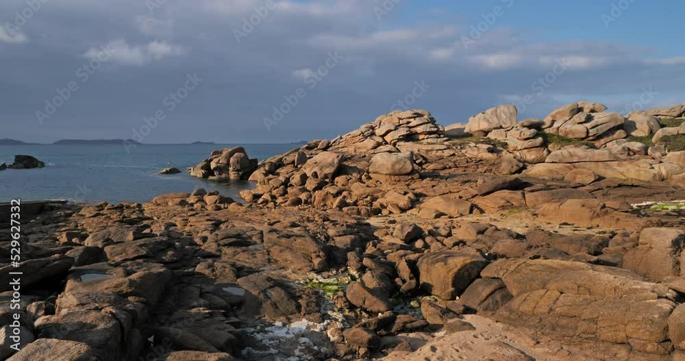 The pink granite coast, Cotes d Armor department, Brittany in France The pink granite coast, Cotes d Armor department, Brittany in France