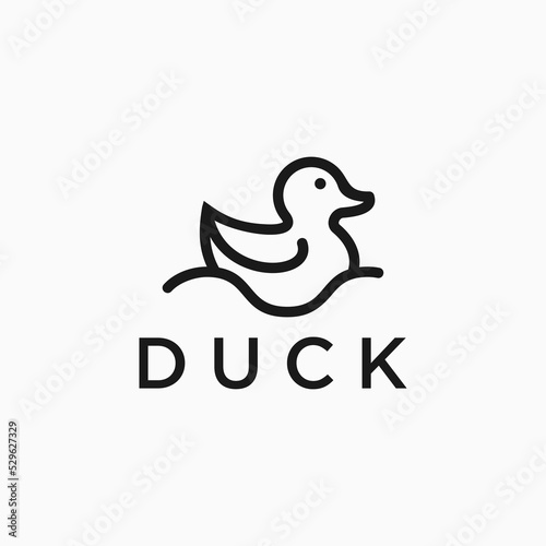 little duck logo design vector illustration