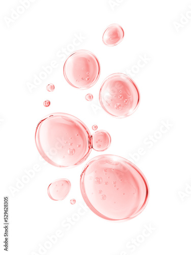 Pink Collagen Skin Serum, gluta cosmetic Vitamin, skin care cosmetics solution Background. 3d rendering.