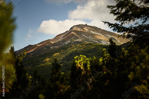 Pip Ivan summit. Carpathian Mountain, Ukraine. Walking and hiking trails in Chornohora ridge. Rural area of carpathian mountains in autumn photo