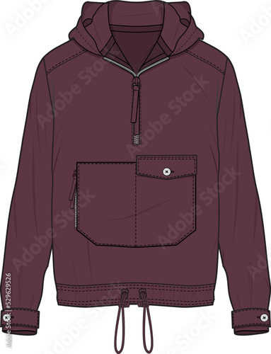 MEN AND BOYS TOM POP OVER HOODIE WITH POCKET VECTOR