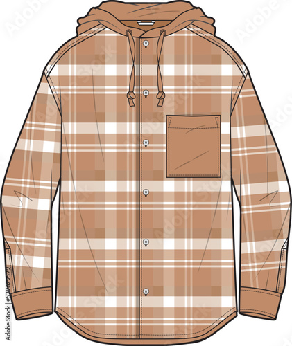 MAN AND BOYS HOODED SHIRT AND UPPER