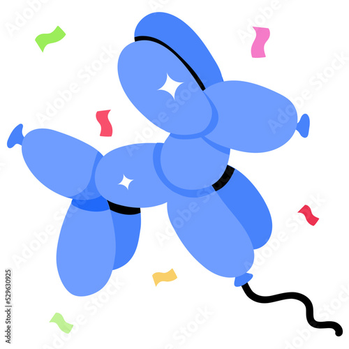 A customizable flat sticker of party popper