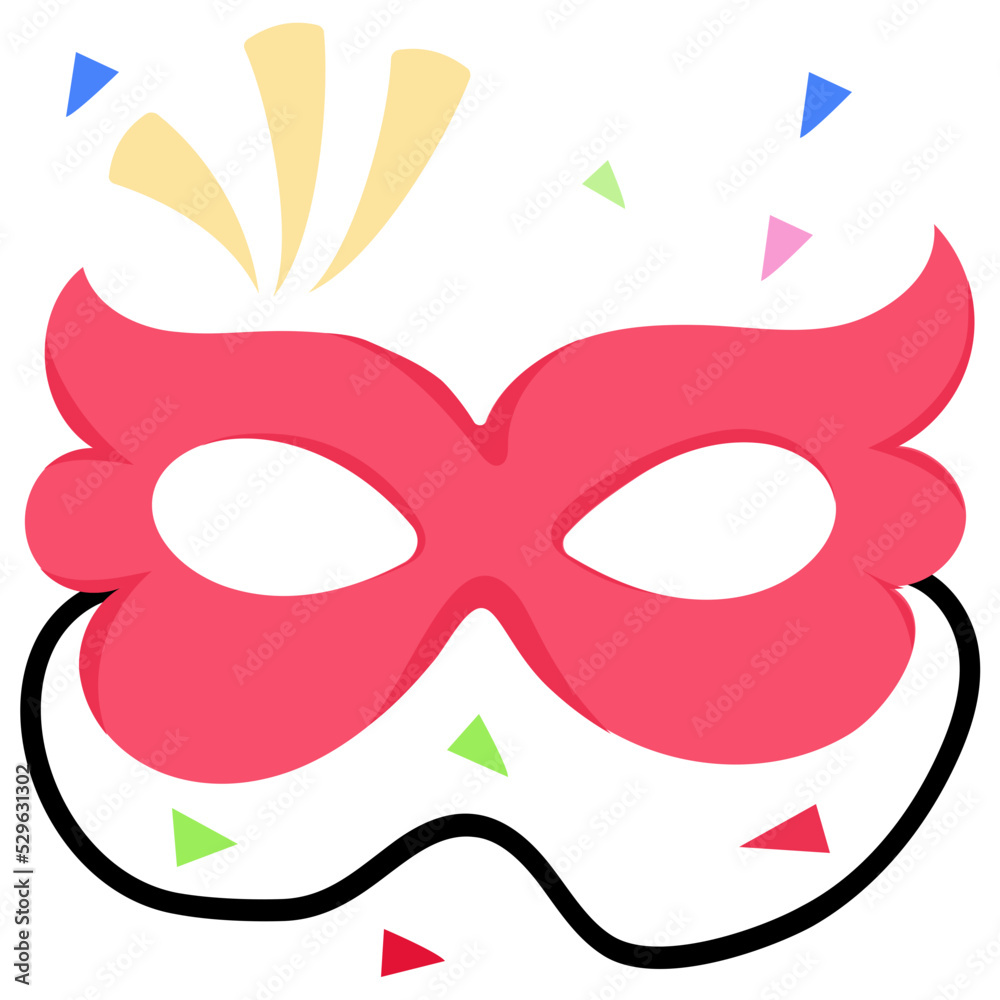 Ready to use flat sticker of masquerade Ready to use flat sticker of masquerade