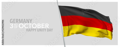 Germany victory day greeting card, banner with template text vector illustration