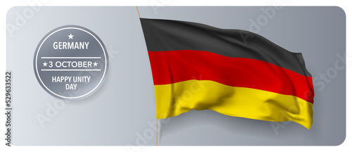 Germany victory day vector banner, greeting card