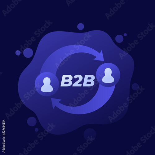 B2B, Business to business, vector design