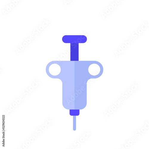 biopsy icon on white, flat vector