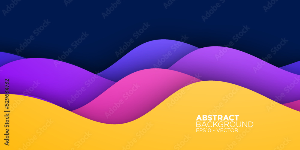 modern premium colorful wavy abstract background with gradient yellow pink purple blue black soft color on background. Eps10 vector modern premium colorful wavy abstract background with gradient yellow pink purple blue black soft color on background. Eps10 vector