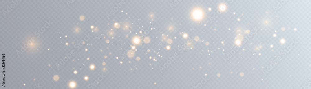 © Valeriia - Christmas golden glow effect, glare, explosion, sparks, twinkling highlights, sparks and stars on a transparent background.