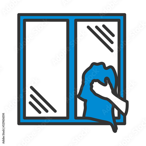 Hand Wiping Window Icon