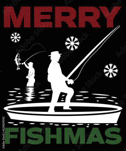 Merry Christmas Vector T-Shirt Design Template