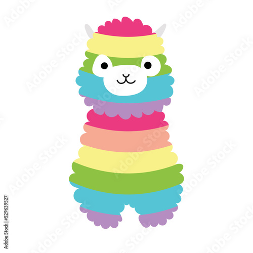 Alpaca llama animal face portrait