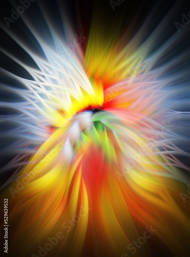 Wallpaper Mural Absract colored flower - illustration Torontodigital.ca