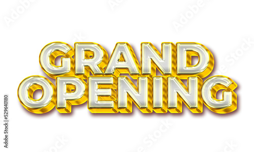 Grand Opening text on transparent background