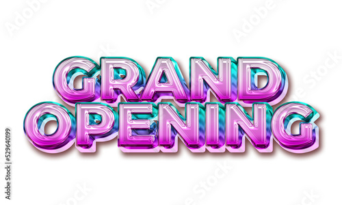 Grand Opening text on transparent background