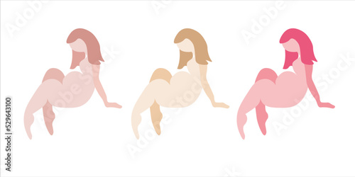 vector tender pregnant girl