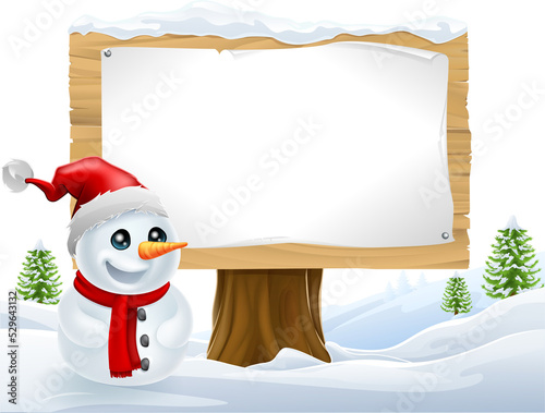 Cute Christmas Snowman and ...