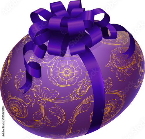 Decorated Wrapped Easter Egg