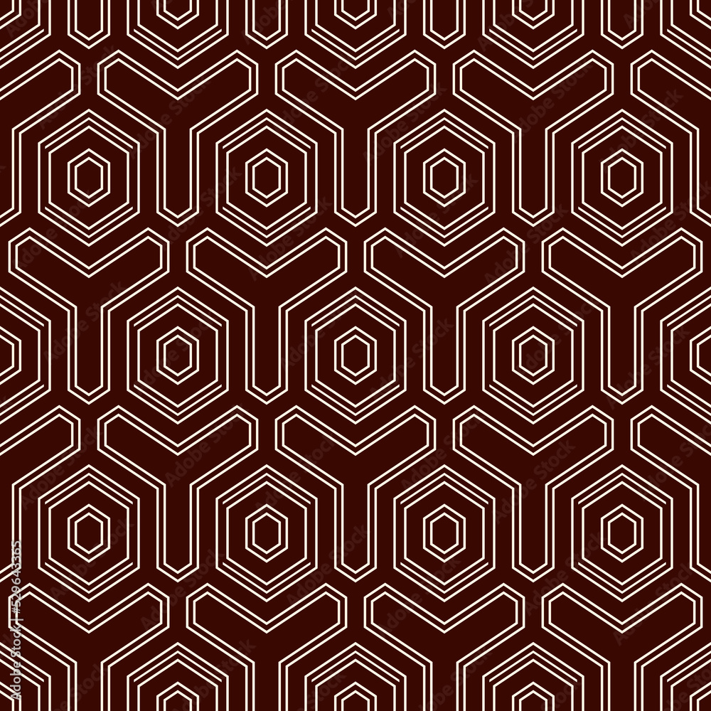Honeycomb seamless pattern. Hexagon mosaic tiles ornament. Ethnic surface print. Repeated geometric figures background. Ornamental wallpaper. Modern geo design digital paper. Vector abstract artwork. Honeycomb seamless pattern. Hexagon mosaic tiles ornament. Ethnic surface print. Repeated geometric figures background. Ornamental wallpaper. Modern geo design digital paper. Vector abstract artwork.