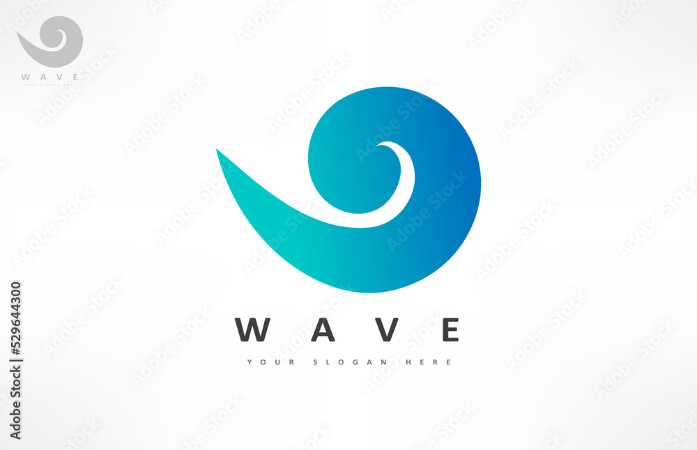 Wave logo vector. Water design.