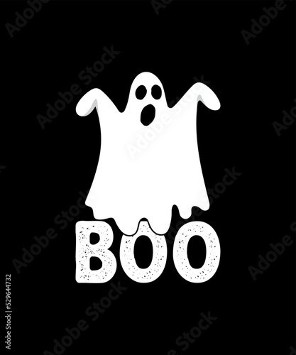 Halloween boo illustration design