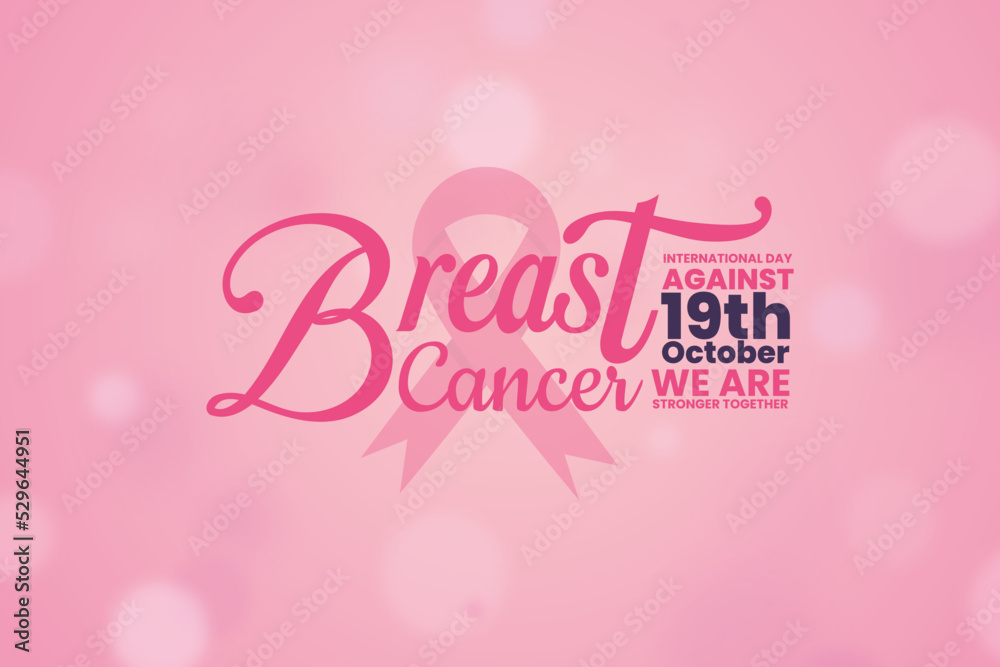 International day against breast cancer awareness month background