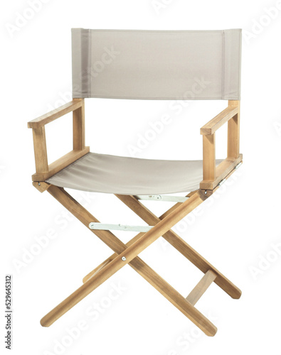 cinema director folding chair isolated on transparent background, cut out