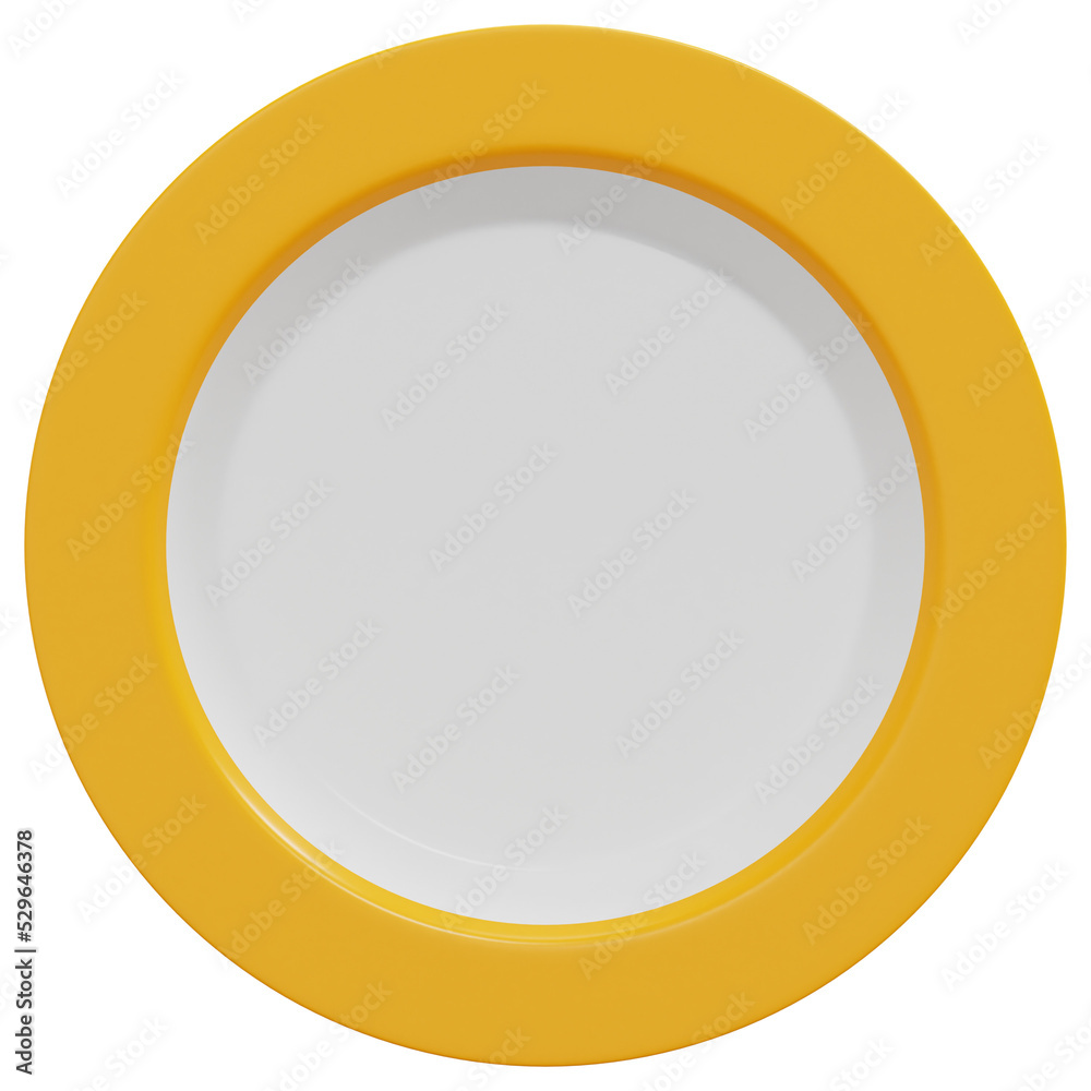 dish 3d render icon illustration