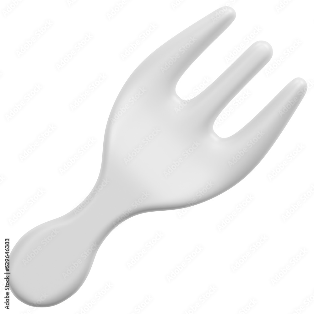 Fototapeta premium fork 3d render icon illustration