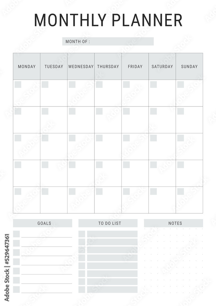 Monthly Planner Monthly Planner