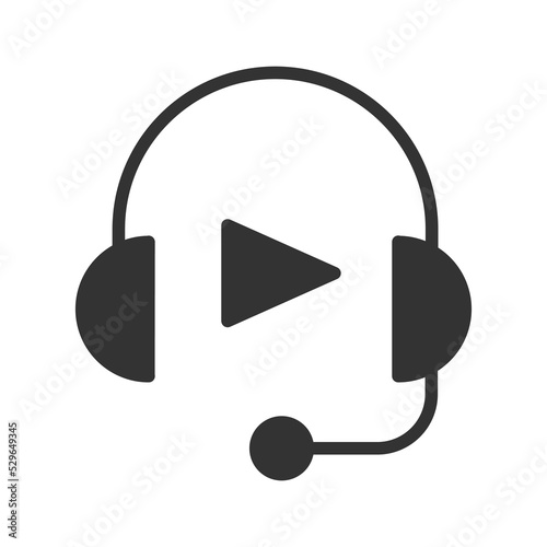 headphones vector glyph icon isolated on white background. headphones stock vector icon for web, mobile app and ui design