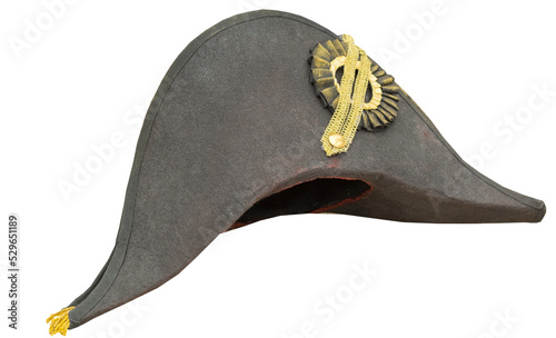 bicorne or bicorn is a historical form of hat with two-corners photo