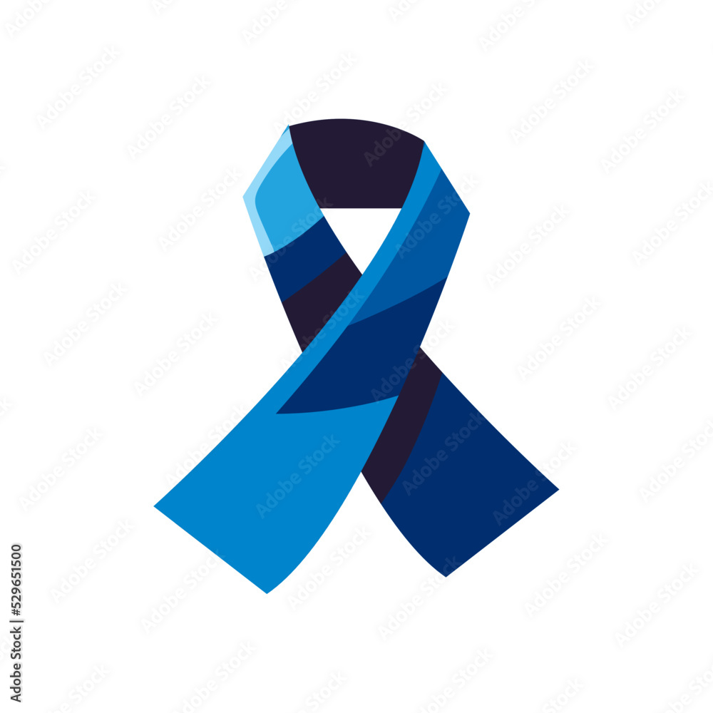 Fototapeta premium flat blue movember ribbon