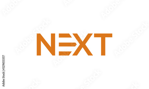 Next typography logo template vector