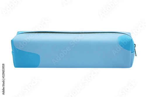 Фотография Long pencil pen case container isolated on the white background