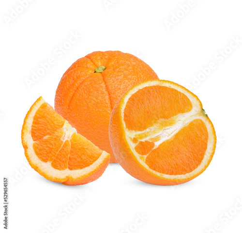 Fresh orange isolated on transparent background  .PNG 