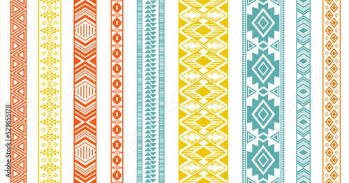 Embroidery ribbon vector patterns, lace seamless border, fashion edge stripes.