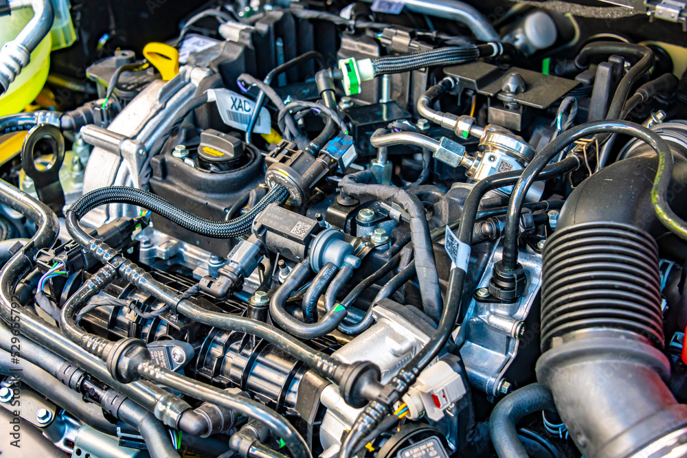 Ford Puma 1.0 EcoBoost hybrid engine Stock Photo | Adobe Stock