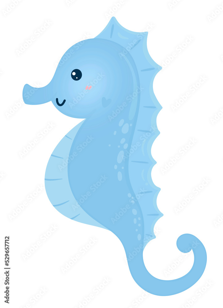 Fototapeta premium Blue Seahorse
