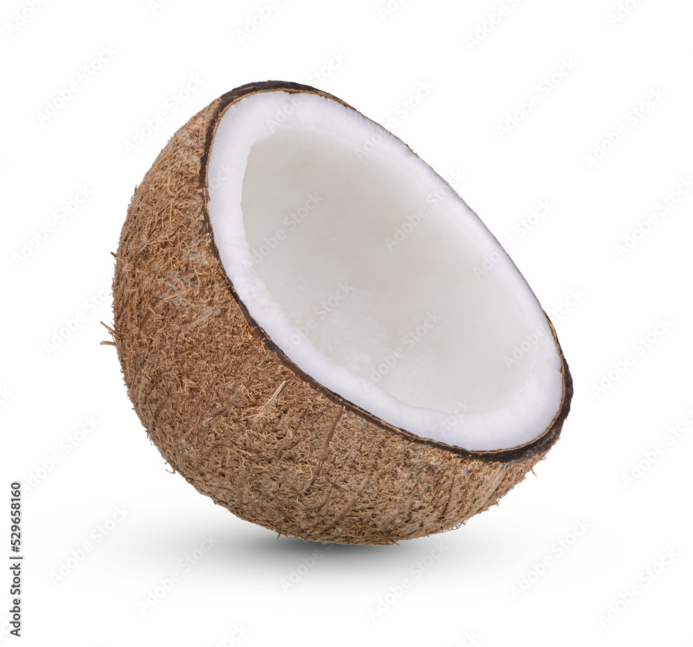 mature coconut isolated on transparent background (.PNG)