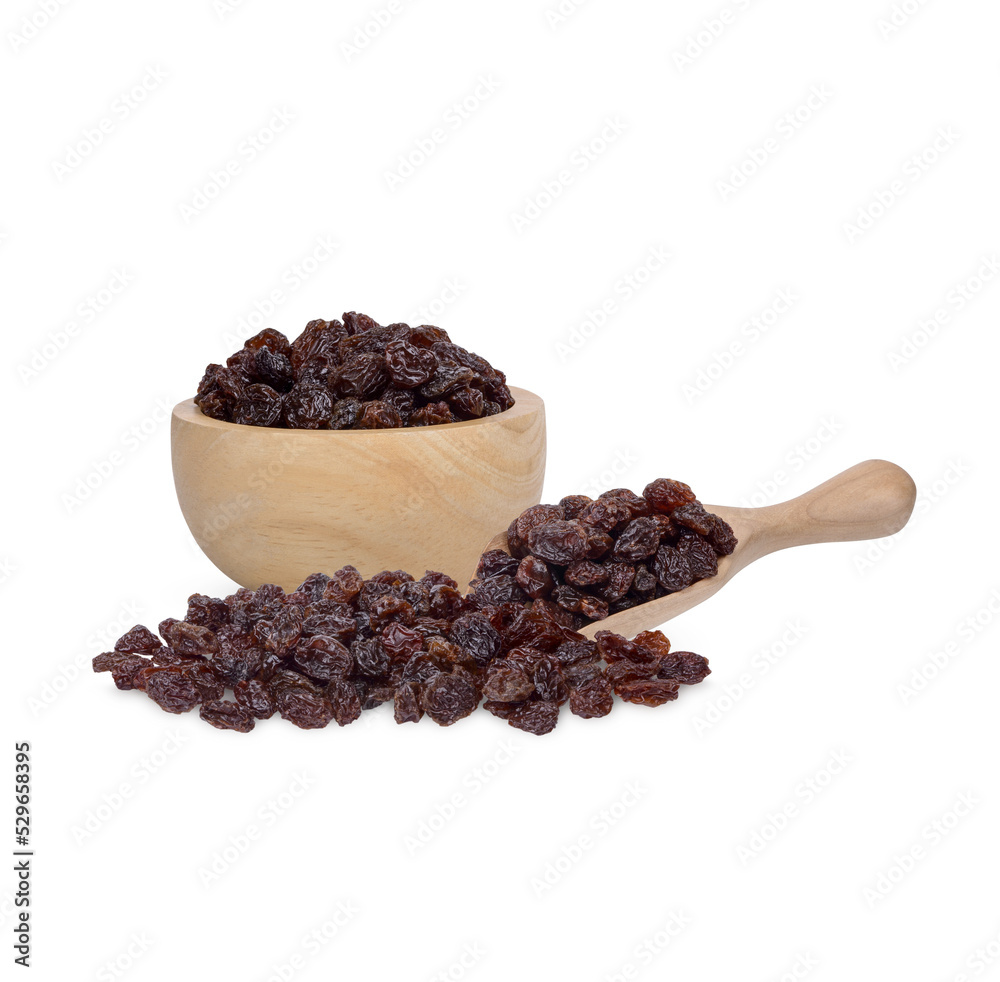 Dried raisins in the wooden bowl isolated on transparent background (.PNG) Dried raisins in the wooden bowl isolated on transparent background (.PNG)