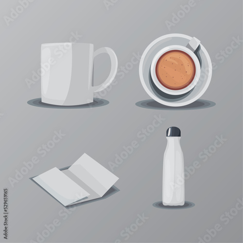 flat mockup items