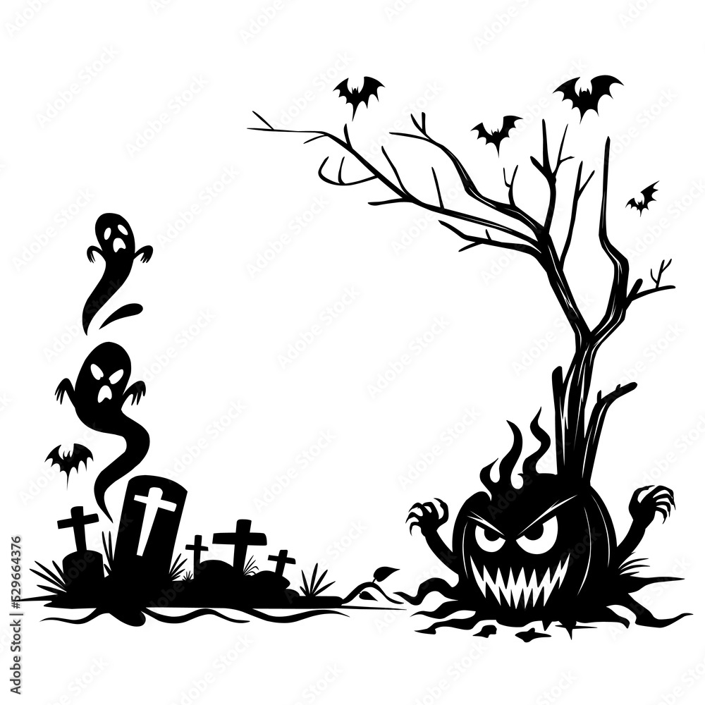 halloween background with pumpkin and bats halloween background with pumpkin and bats