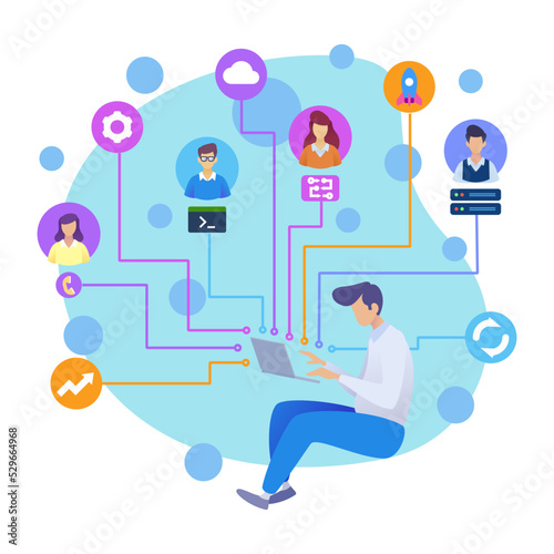 Online working from anywhere. Integrating customer inquiries and complaints with support team using omnichannel crm service.