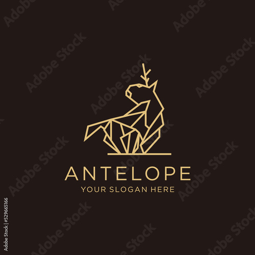 Antelope logo icon vector image